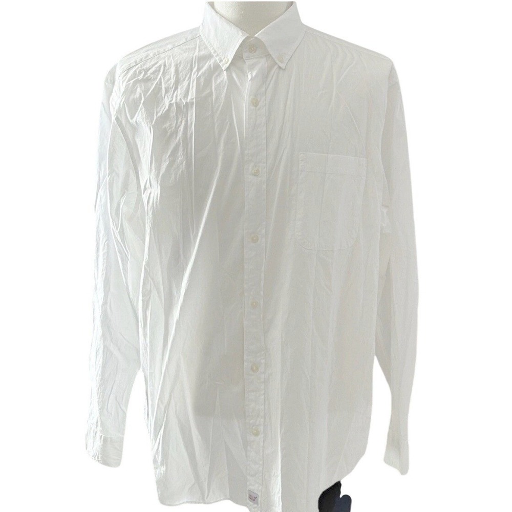 Vineyard Vines Murray Shirt Mens XL White Cotton Stretch Classic Fit Preppy